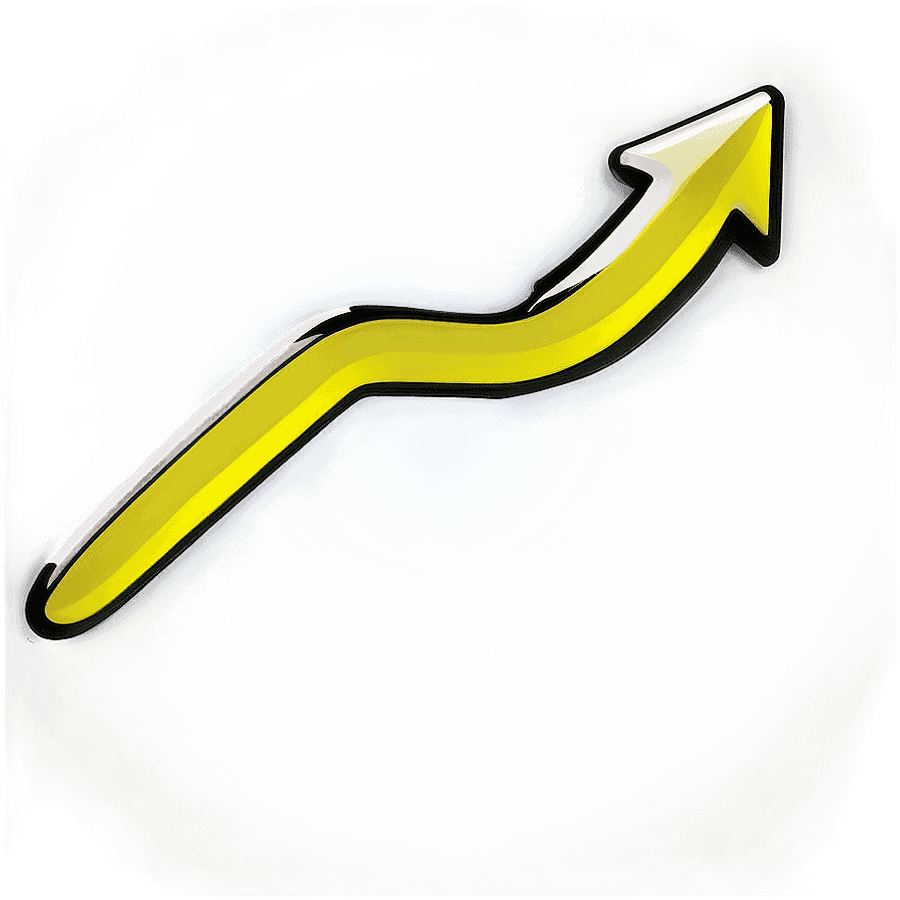 Sleek Yellow Arrow for Design PNG llg