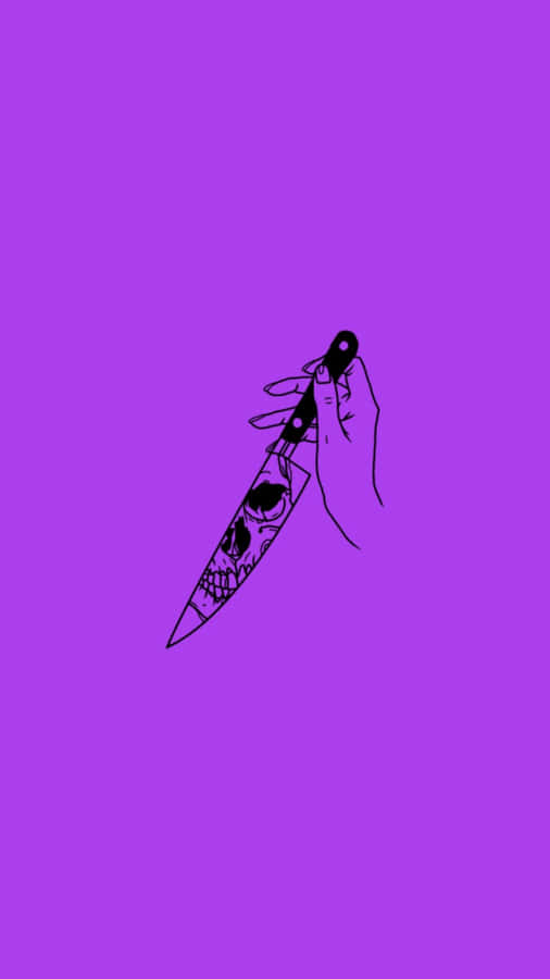Arte di Coltello di Halloween Viola