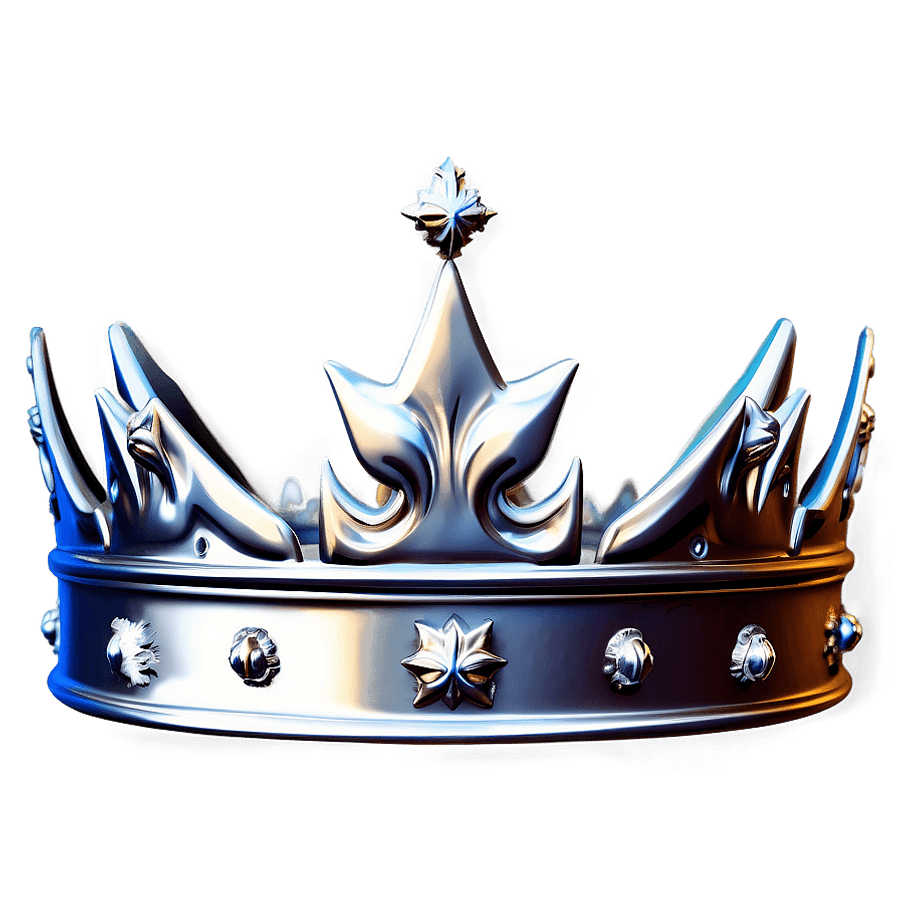 3D Silver Crown PNG fnf
