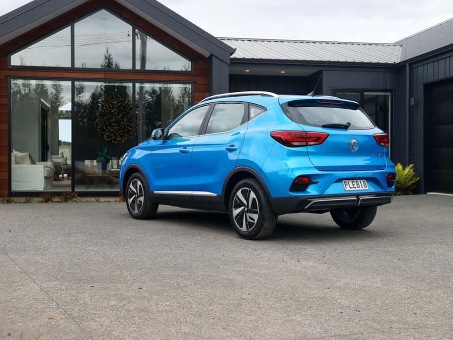 MG ZS Blu Parcheggiato all'Aperto