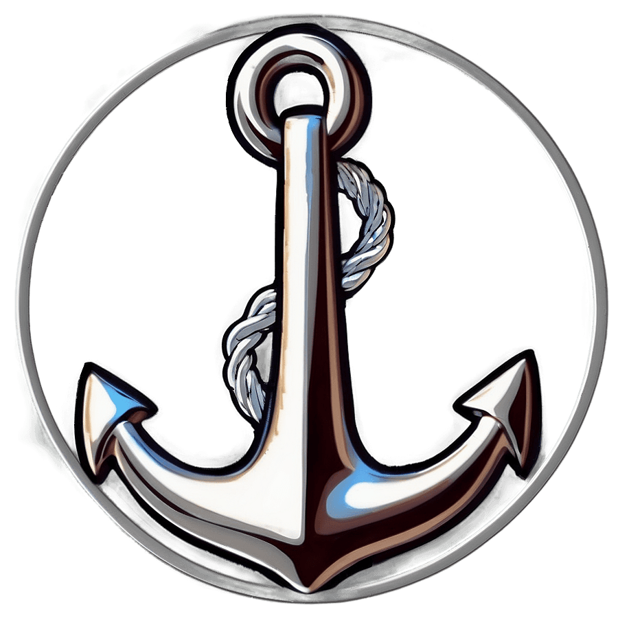 Anchor in Circular Frame PNG vjv