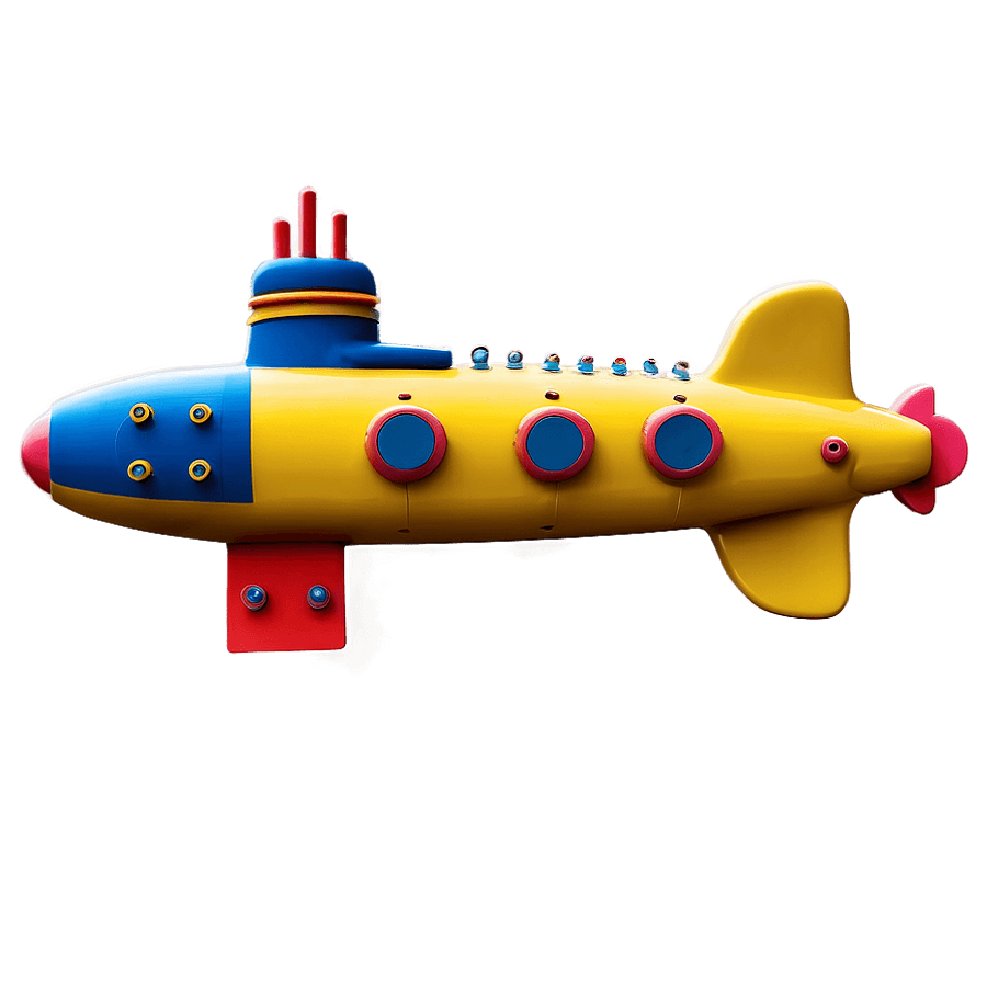Colorful Yellow Submarine PNG 43