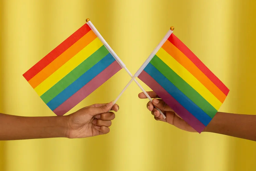 Crossing Pride Flags Wallpaper