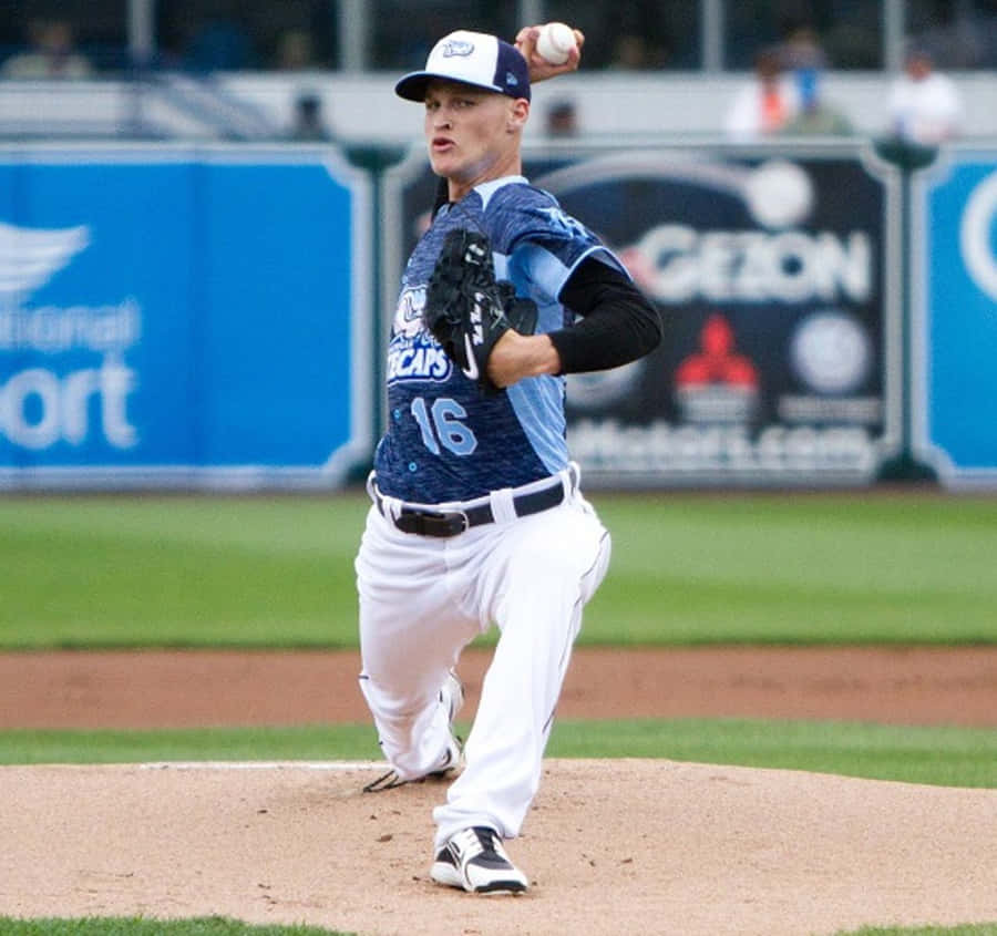 Baseball-Pitcher in Aktion