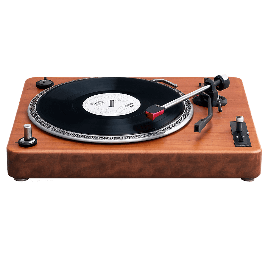Vintage-Inspired Modern Turntable PNG exj
