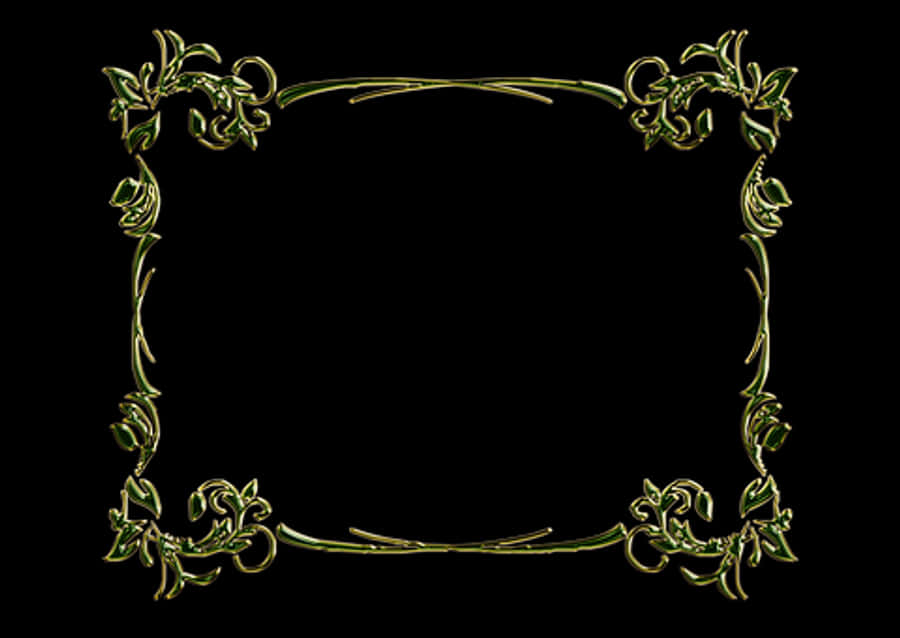 Elegant Golden Floral Frame