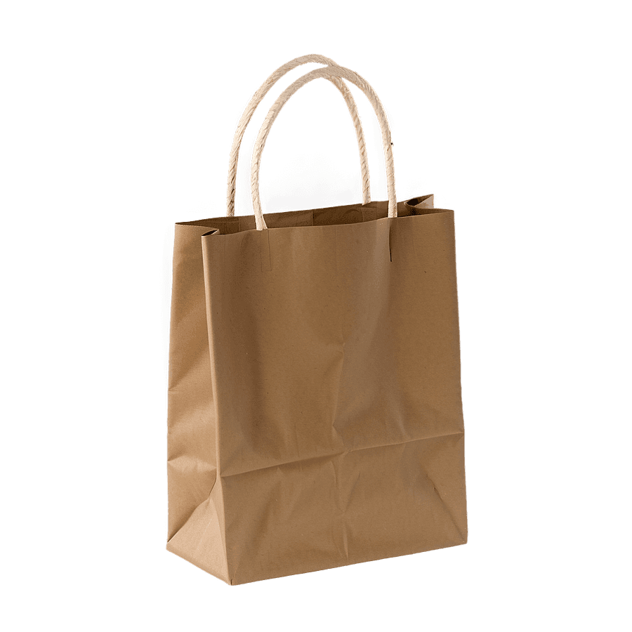 Minimalist Brown Paper Bag PNG 55