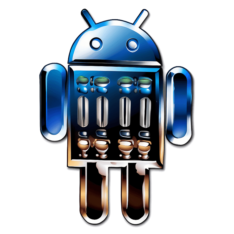 Metallic Android Logo PNG 76