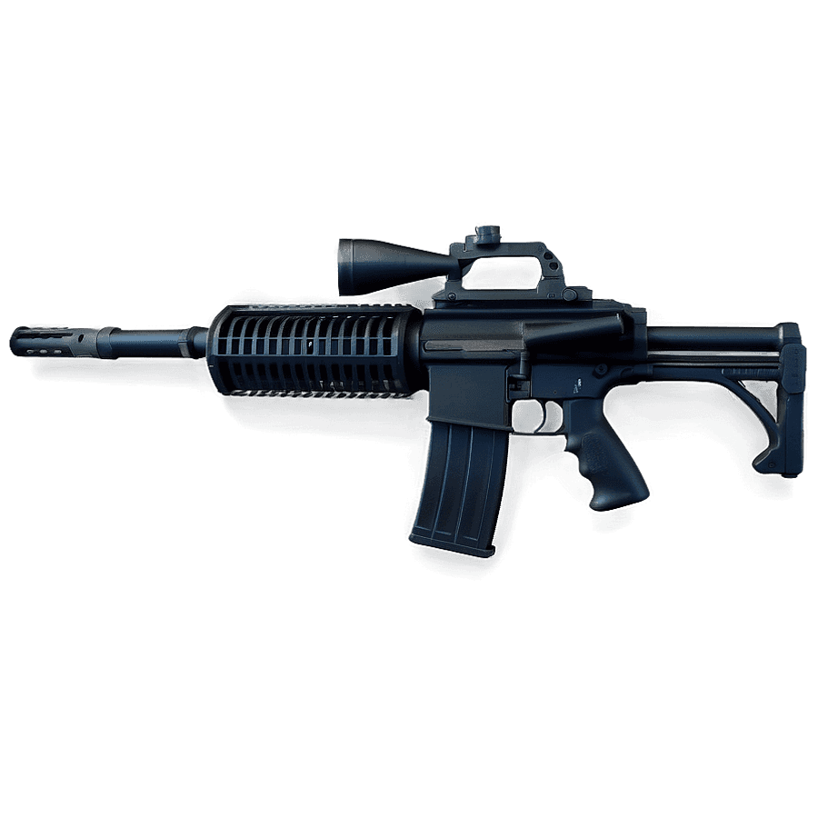 Machine Gun with Grenade Launcher PNG 9