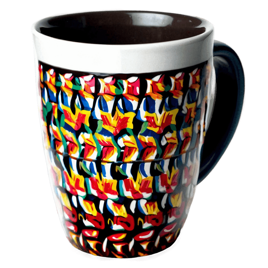 Patterned Coffee Mug PNG 57