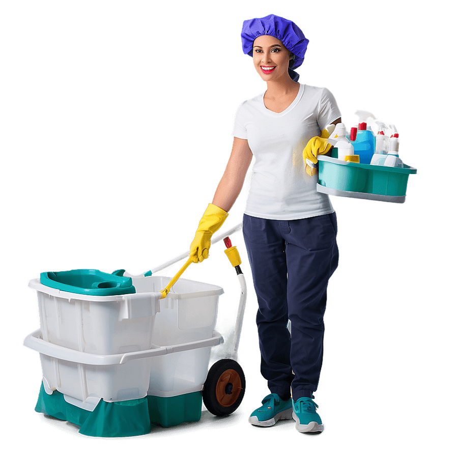 Eco-Friendly Cleaning Lady PNG sjp