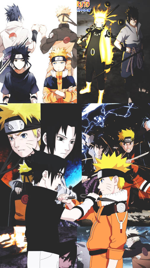 Download Naruto And Sasuke Friendship Over Years Wallpaper Wallpapers Com
