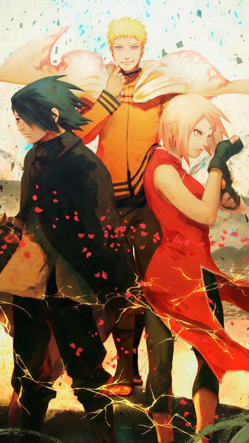 Narutoaffischkonst. Bakgrundsbilder