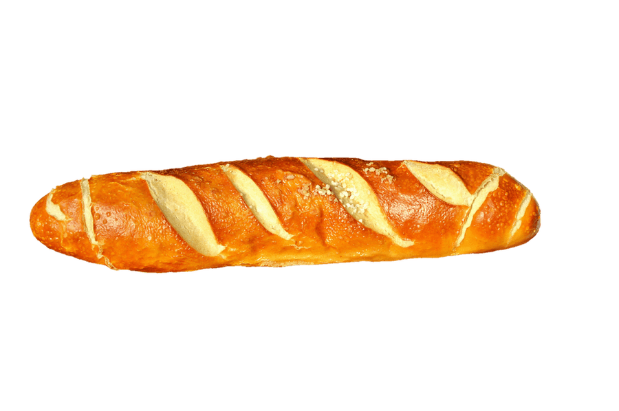 Golden Baked Pretzel Baguette