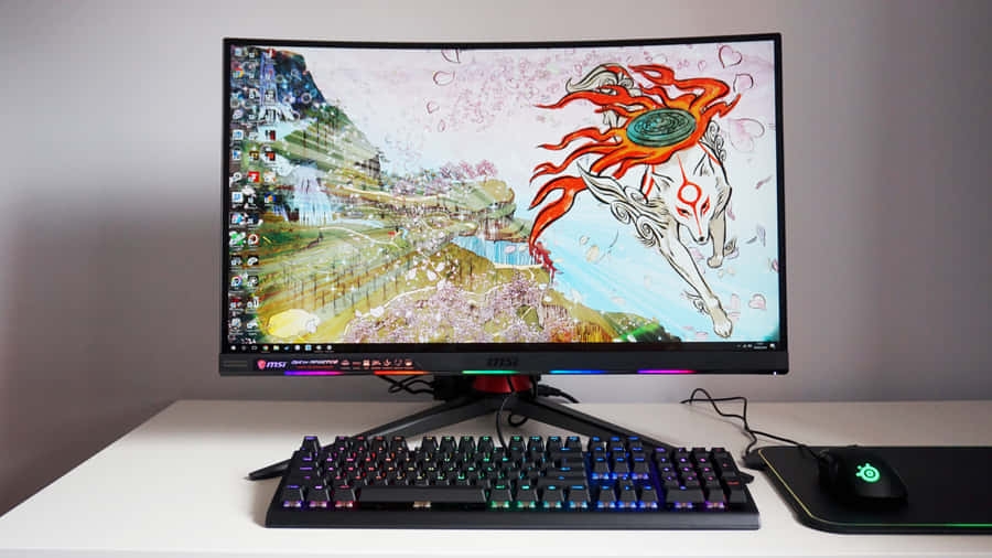 Tenhauma experiência de jogo imersiva com um monitor de jogos de última geração.