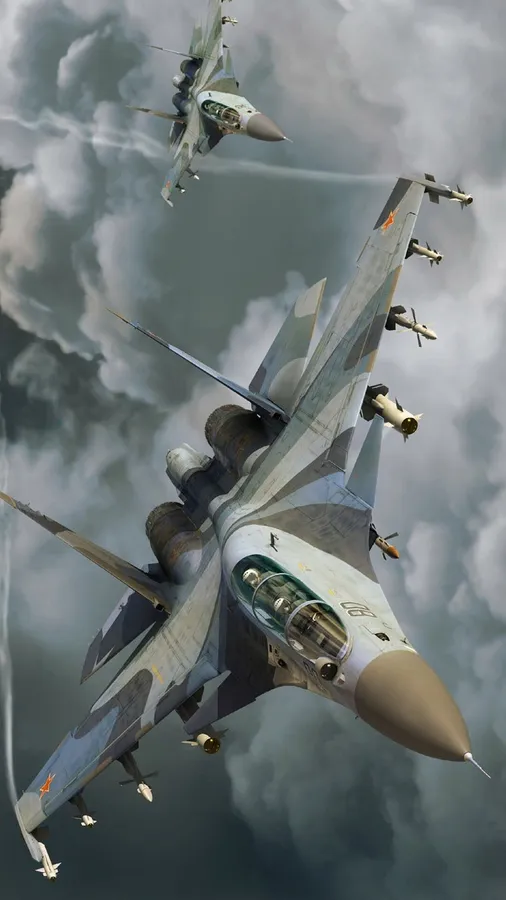 Flying Fighter Plane Pair