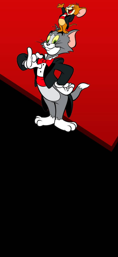 Carino Tom e Jerry che indossano smoking