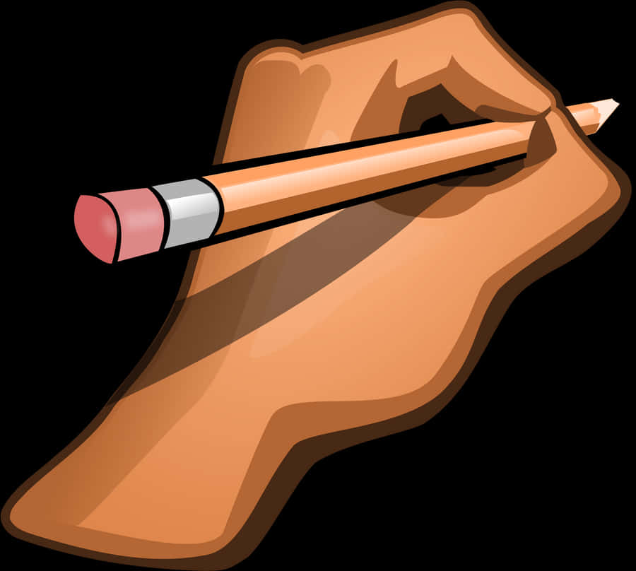 Pencil Cliparts Many Interesting In - Hand Holding Pencil Clipart, HD Png Download
