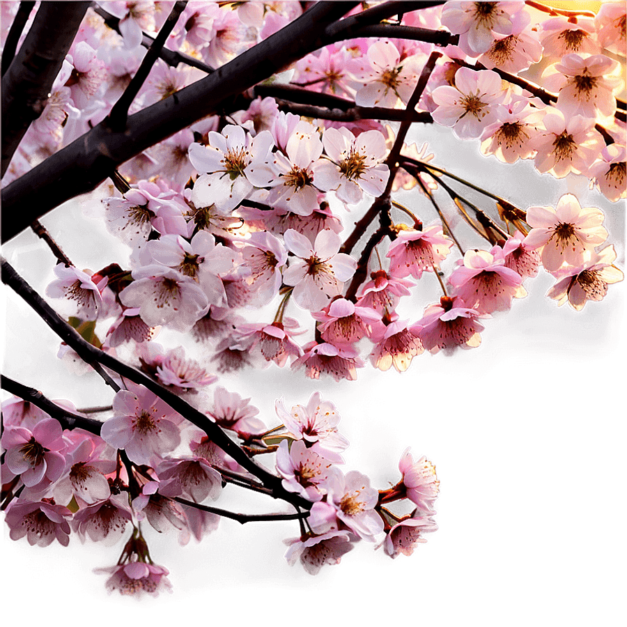 Cherry Blossom Sunrise PNG ogm