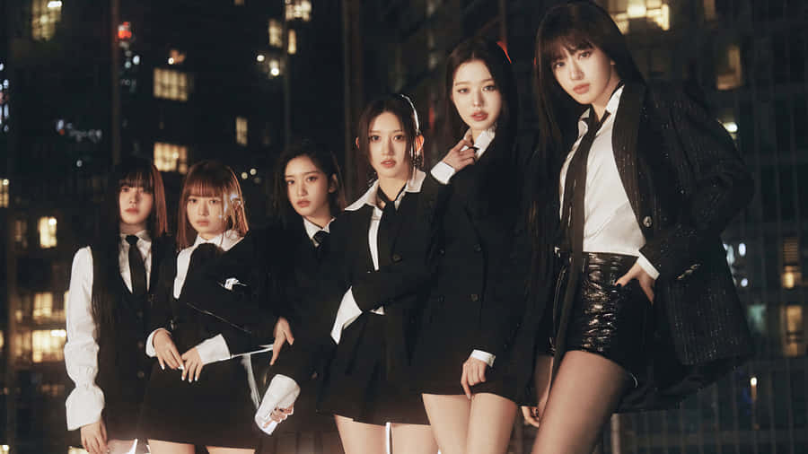 Kpop Gruppe Ive Nachtszenen Hintergrund