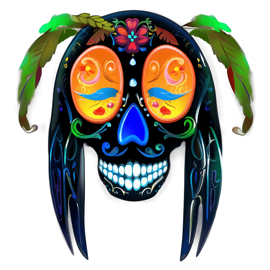 Sugar Skulls with Moustaches PNG 05262024