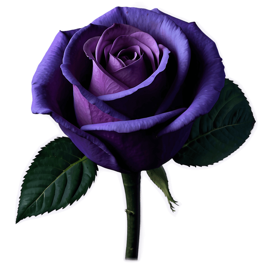 Shaded Purple Rose Detail PNG 85