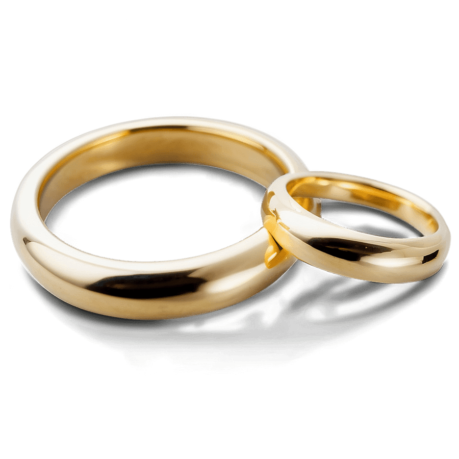 Classic Gold Engagement Ring PNG hll