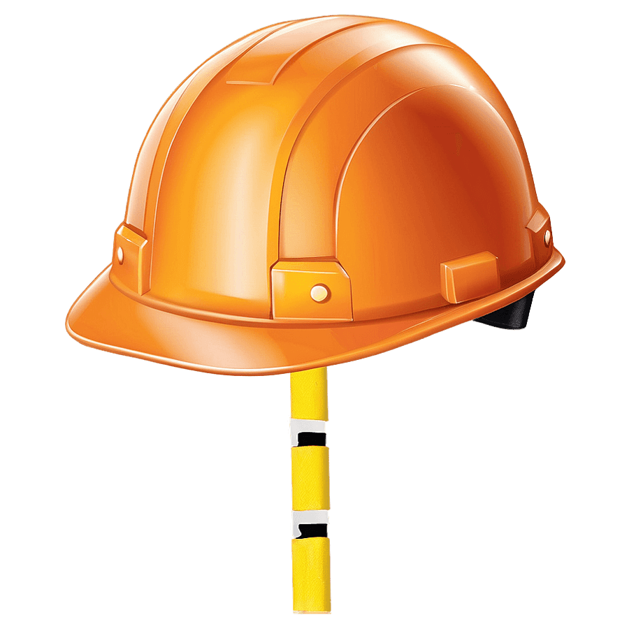 Orange Construction Hat PNG 05262024