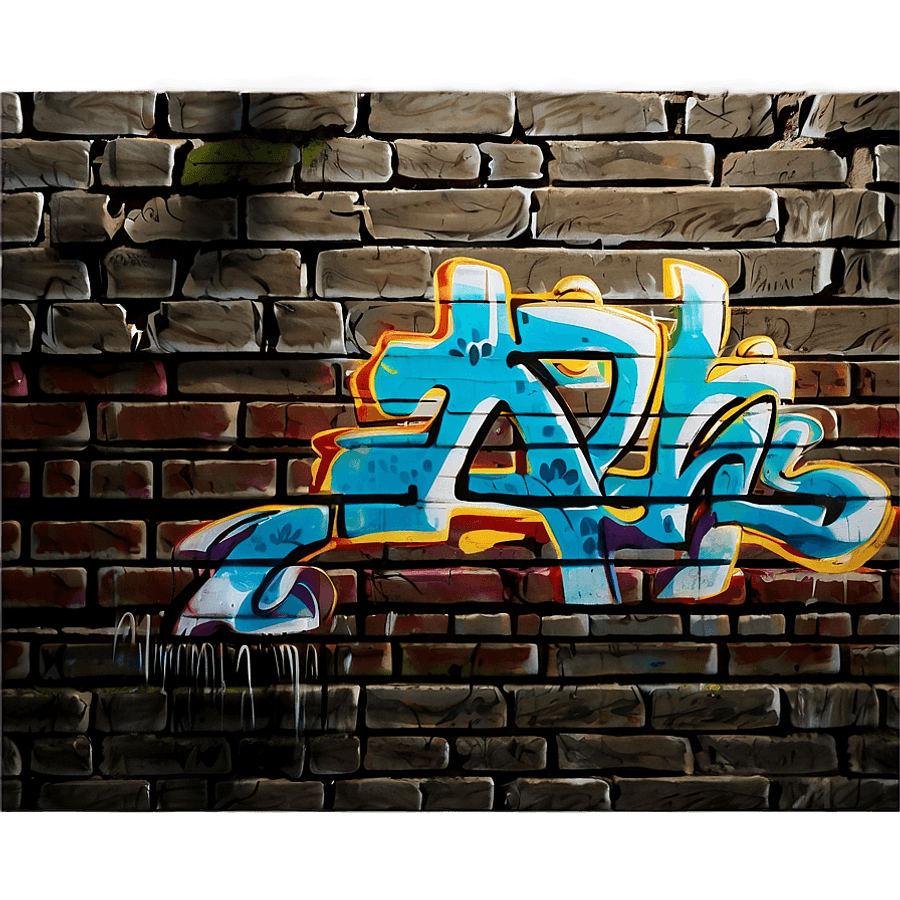 Brick Wall with Graffiti PNG tnp75