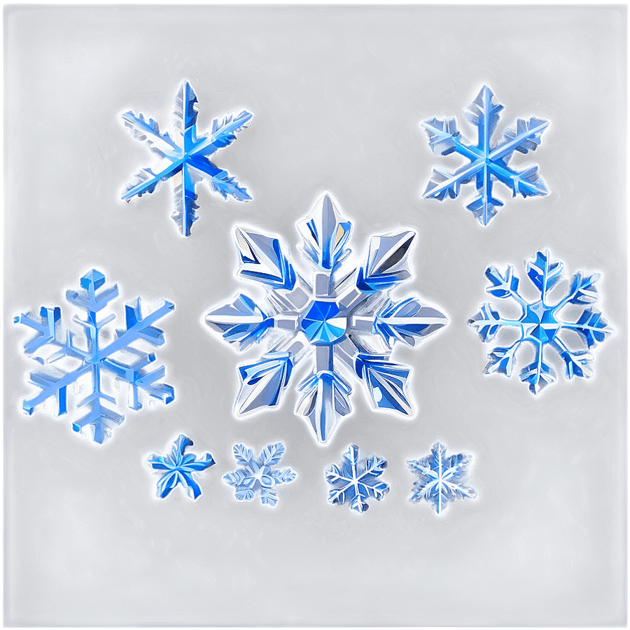 Crystal Clear Snowflakes PNG ksf