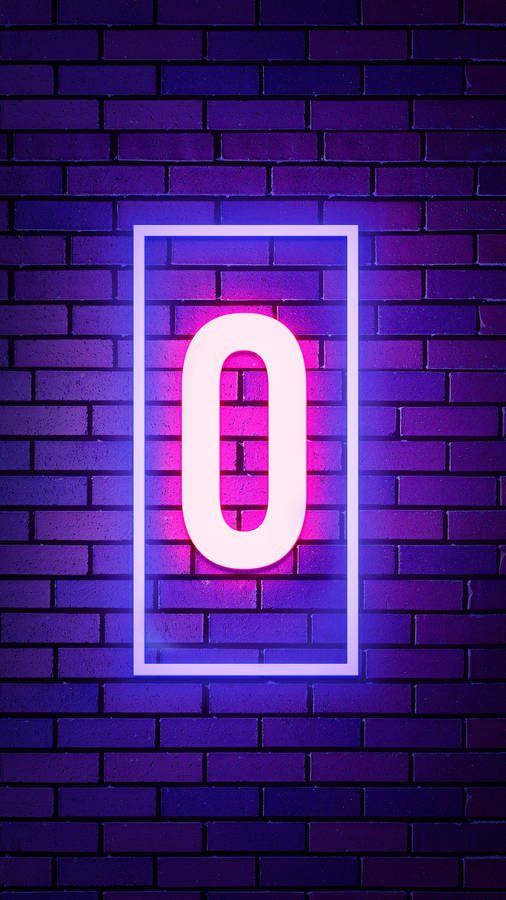 Download Neon Letter O Brick Design Wallpaper | Wallpapers.com