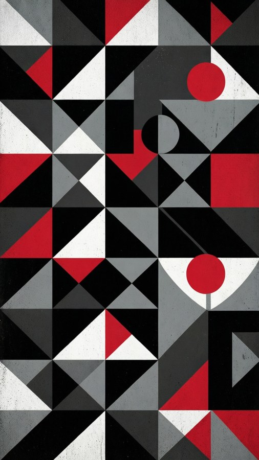 Abstract geometric pattern in Brooklyn Nets team colors