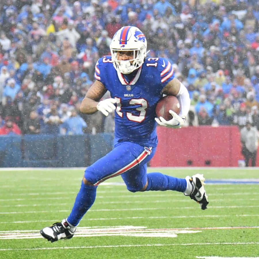 Buffalo Bills Spieler mit Football