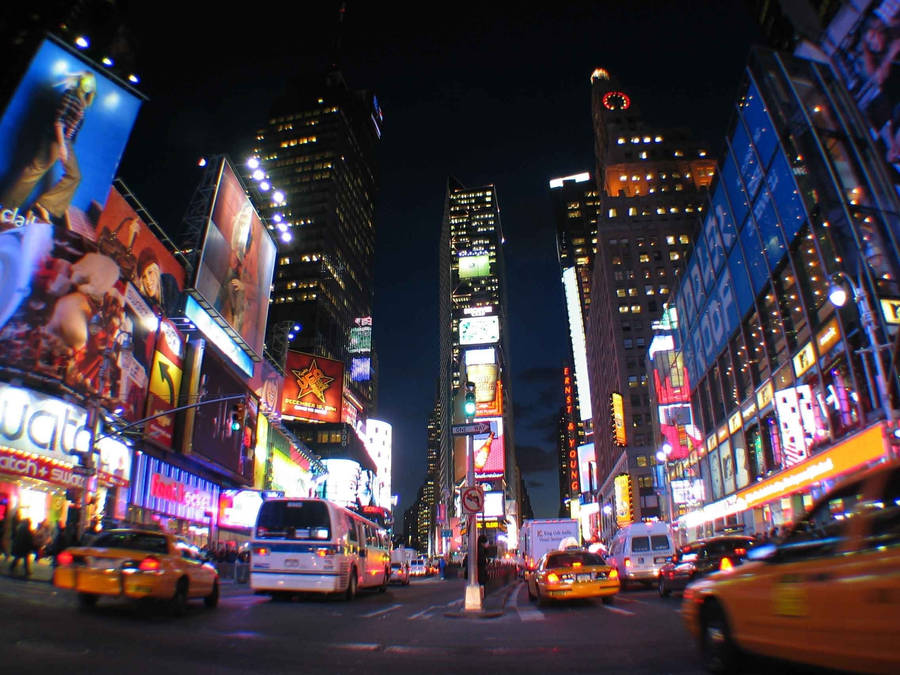 Download New York, City, Night, Lights, Times Square Wallpaper ...