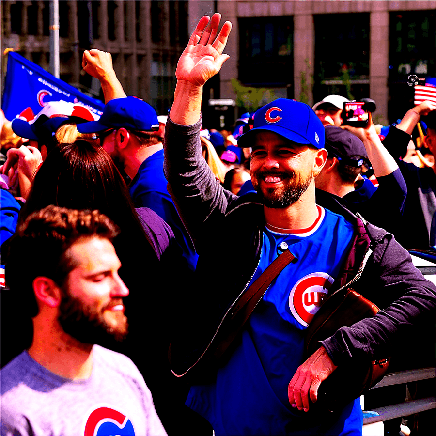 Chicago Cubs Championship Parade Crowd PNG 06202024