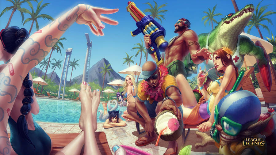 1920x1080 Pool Party. League of Legends