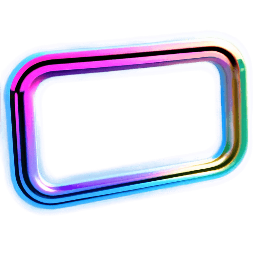 Cool Neon Rectangle PNG 06272024