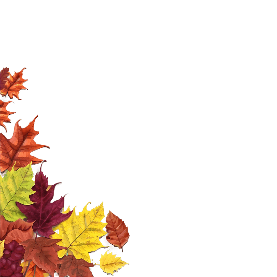 Autumn Leaves in Forest PNG 05242024