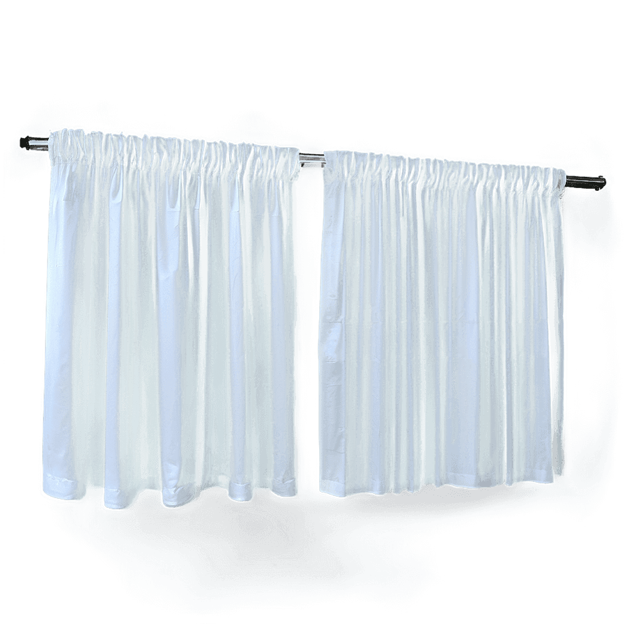 Modern White Curtains PNG aal