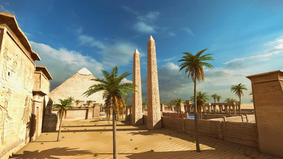 FundoHD de The Talos Principle na civilização egípcia.