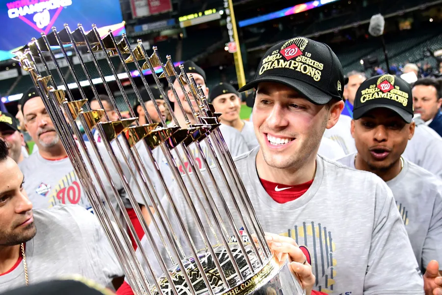 Patrick Corbin With Trophy