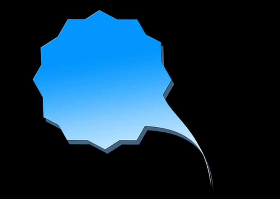 Blue Speech Bubble Black Background