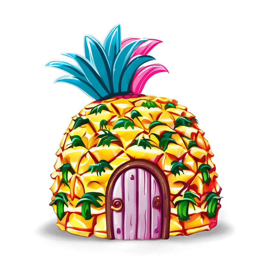 Bikini Bottom Pineapple House PNG urq32