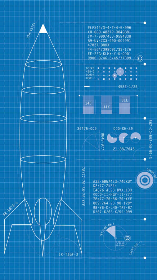 Raketen Blaupause-Design