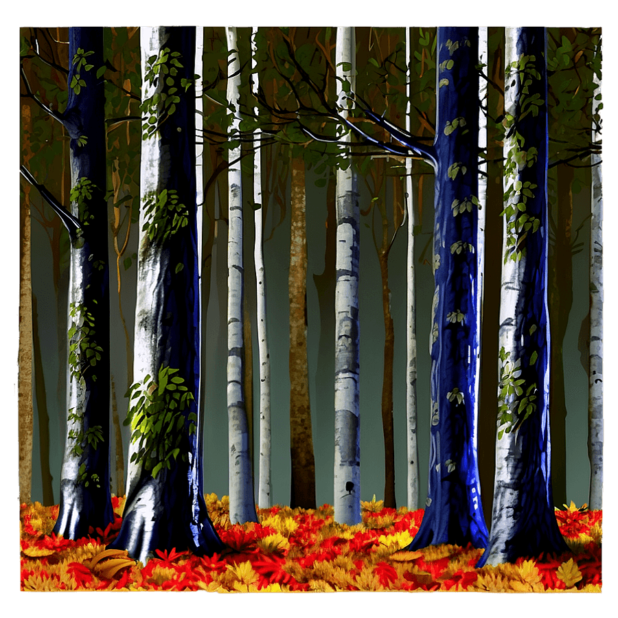 Autumn Dark Forest PNG 89
