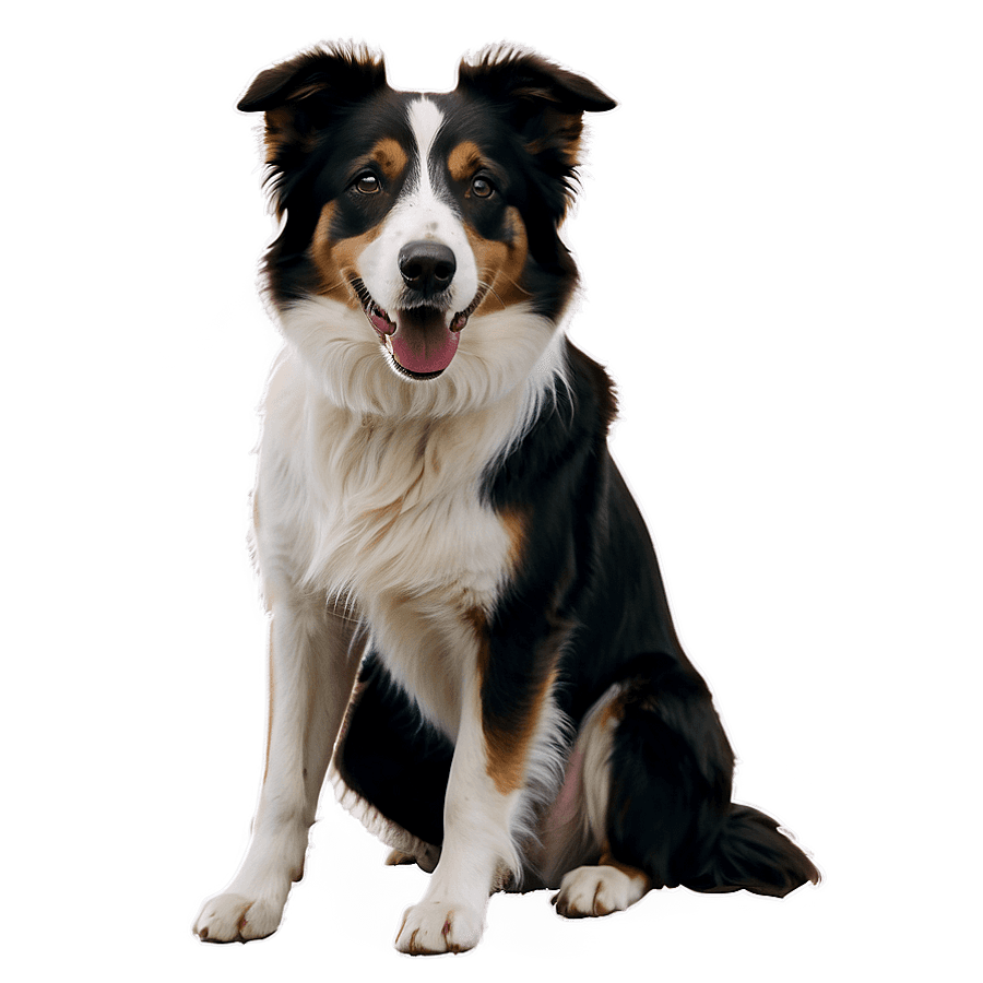 Border Collie Family Portrait PNG 06242024