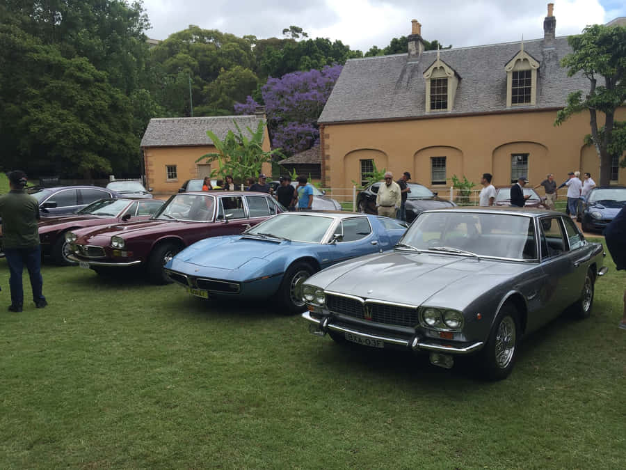 Klassische Maserati Mexico Ausstellung
