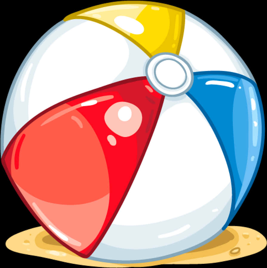 Beach Ball Clipart Circle Transparent Clip Art Png - Beach Ball Png Cartoon, Png Download