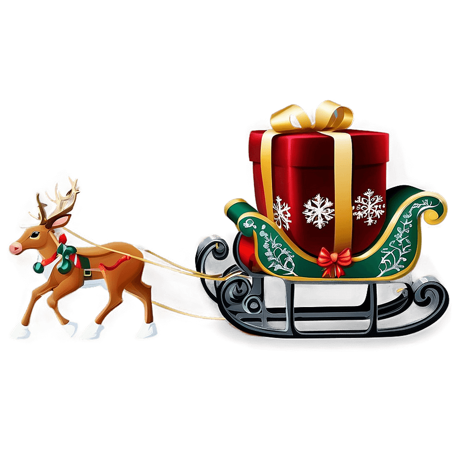 Festive Sleigh PNG itb19