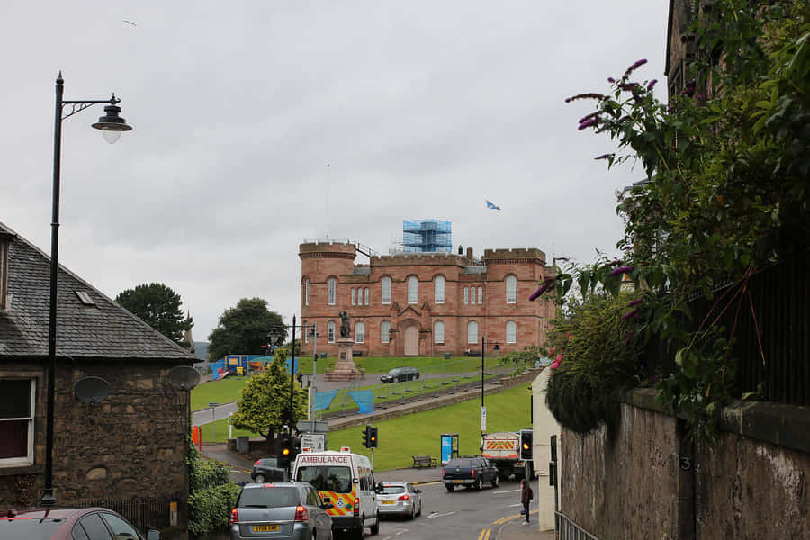 Vista della Strada del Castello di Inverness in Scozia
